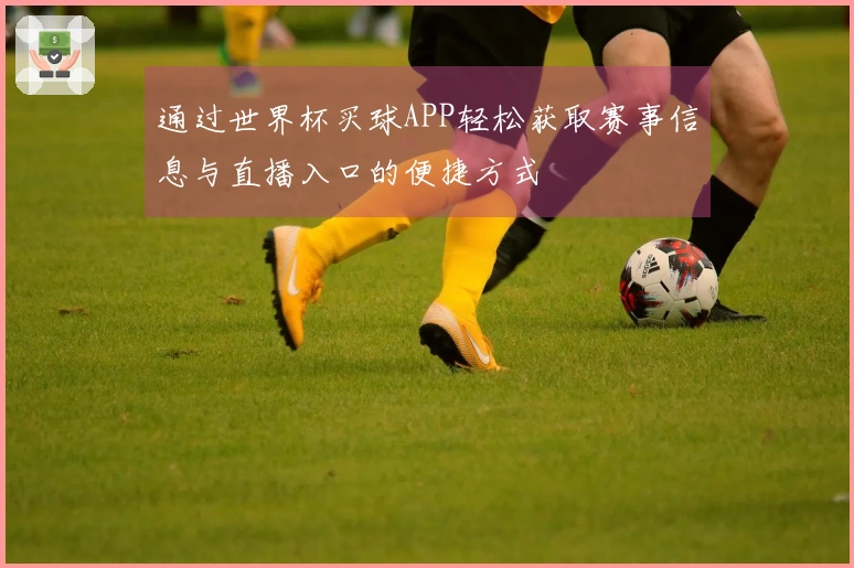 通过世界杯买球APP轻松获取赛事信息与直播入口的便捷方式